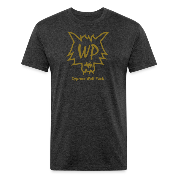 Cypress Wolf Pack GOLD- UNISEX Fitted Cotton/Poly T-Shirt - heather black