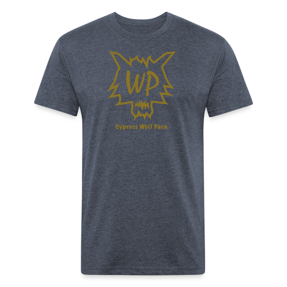 Cypress Wolf Pack GOLD- UNISEX Fitted Cotton/Poly T-Shirt - heather navy