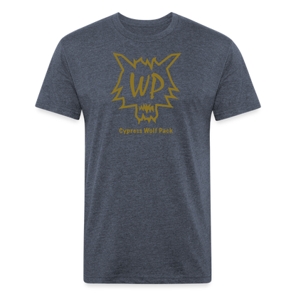 Cypress Wolf Pack GOLD- UNISEX Fitted Cotton/Poly T-Shirt - heather navy