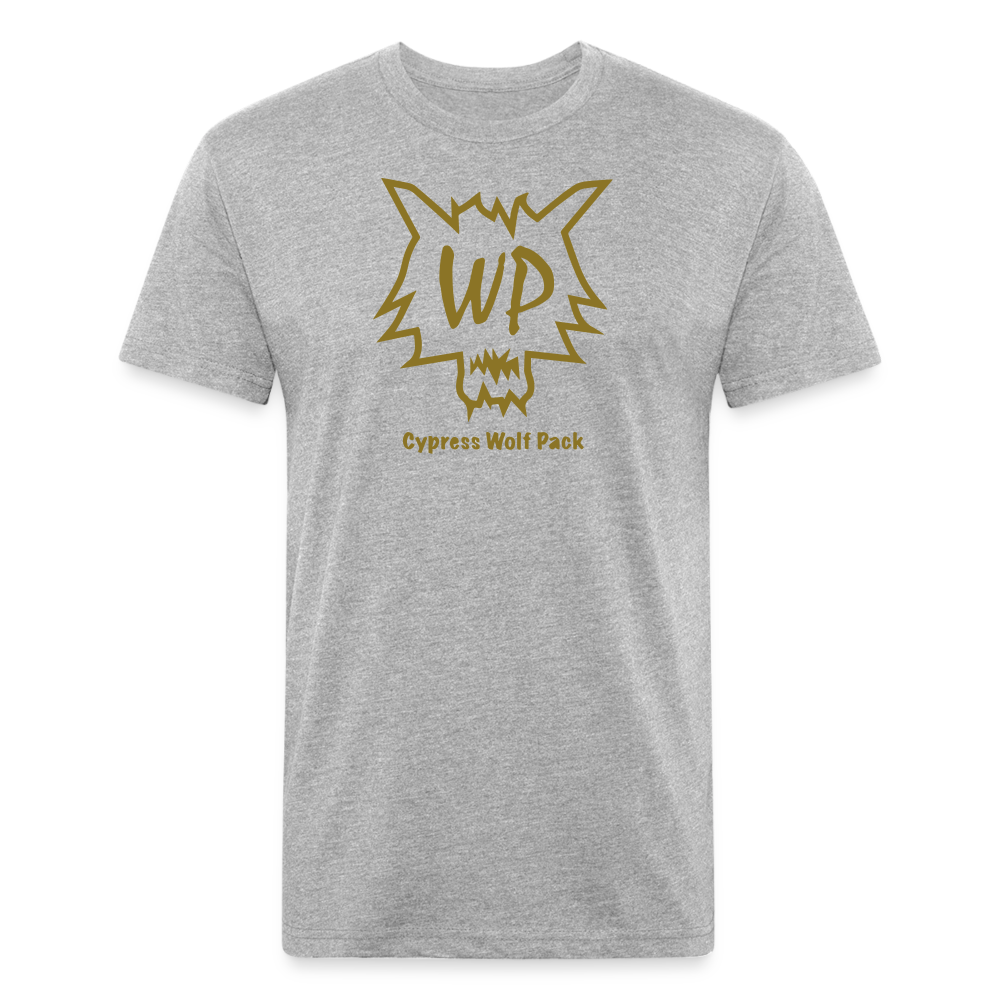Cypress Wolf Pack GOLD- UNISEX Fitted Cotton/Poly T-Shirt - heather gray