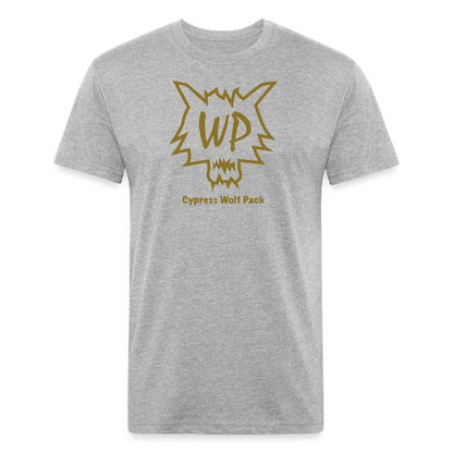 Cypress Wolf Pack GOLD- UNISEX Fitted Cotton/Poly T-Shirt - heather gray