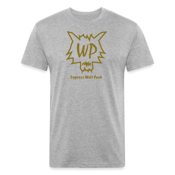 Cypress Wolf Pack GOLD- UNISEX Fitted Cotton/Poly T-Shirt - heather gray
