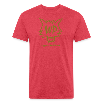 Cypress Wolf Pack GOLD- UNISEX Fitted Cotton/Poly T-Shirt - heather red