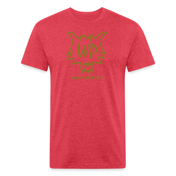 Cypress Wolf Pack GOLD- UNISEX Fitted Cotton/Poly T-Shirt - heather red