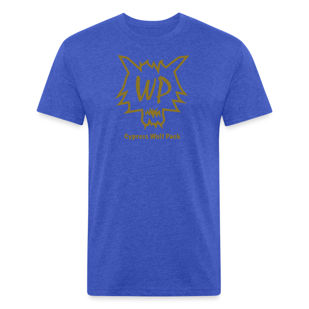 Cypress Wolf Pack GOLD- UNISEX Fitted Cotton/Poly T-Shirt - heather royal