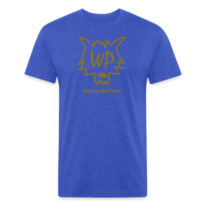 Cypress Wolf Pack GOLD- UNISEX Fitted Cotton/Poly T-Shirt - heather royal