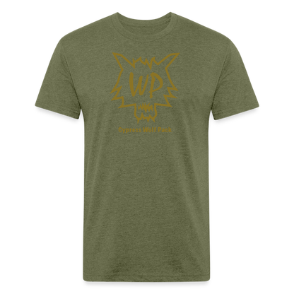 Cypress Wolf Pack GOLD- UNISEX Fitted Cotton/Poly T-Shirt - heather military green