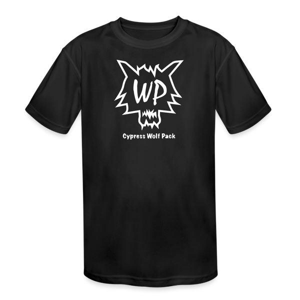 Cypress Wolf Pack- Kids' Moisture Wicking Performance T-Shirt - black