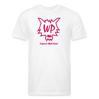 Cypress Wolf Pack Pink- UNISEX Fitted Cotton/Poly T-Shirt - white