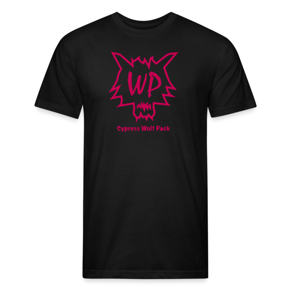 Cypress Wolf Pack Pink- UNISEX Fitted Cotton/Poly T-Shirt - black