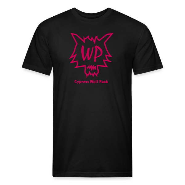 Cypress Wolf Pack Pink- UNISEX Fitted Cotton/Poly T-Shirt - black
