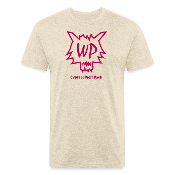 Cypress Wolf Pack Pink- UNISEX Fitted Cotton/Poly T-Shirt - heather cream