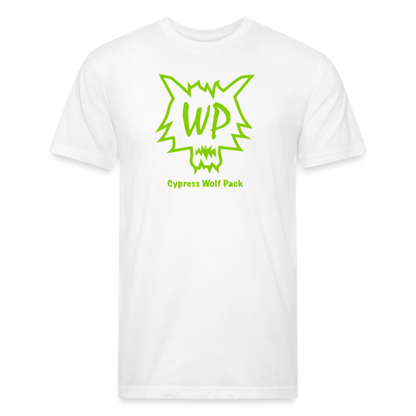 Cypress Wolf Pack Green- UNISEX Fitted Cotton/Poly T-Shirt - white