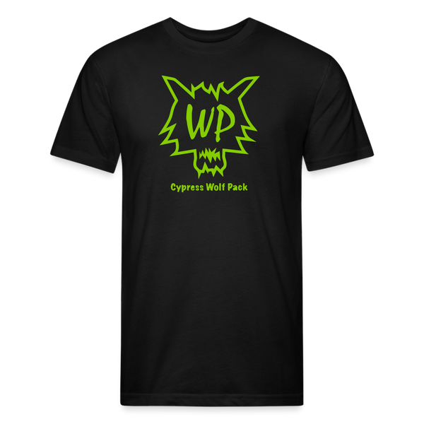 Cypress Wolf Pack Green- UNISEX Fitted Cotton/Poly T-Shirt - black