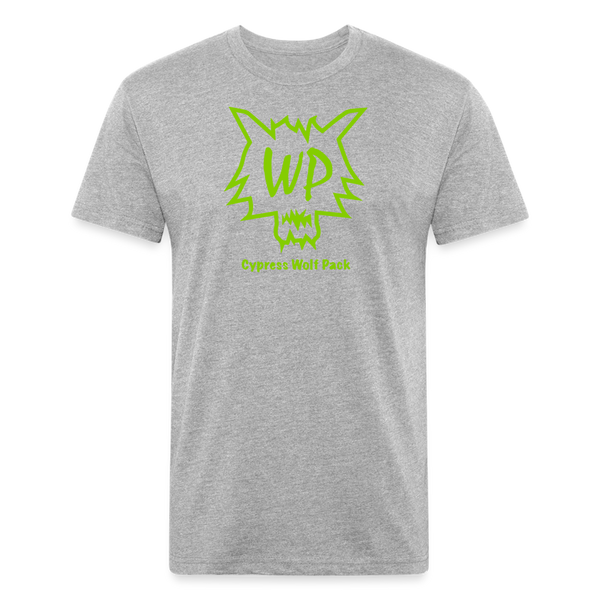 Cypress Wolf Pack Green- UNISEX Fitted Cotton/Poly T-Shirt - heather gray