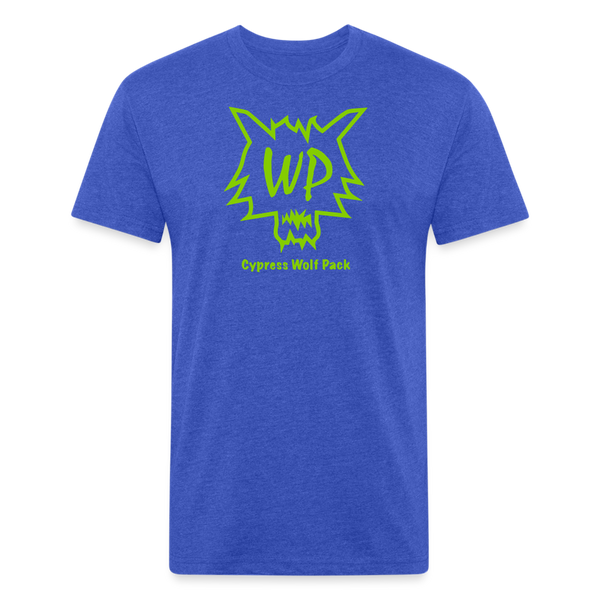 Cypress Wolf Pack Green- UNISEX Fitted Cotton/Poly T-Shirt - heather royal