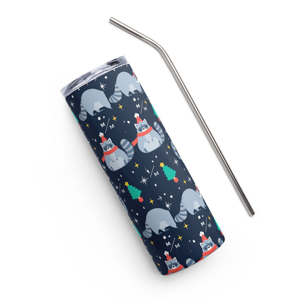 Christmas Raccoon MM- Stainless steel tumbler