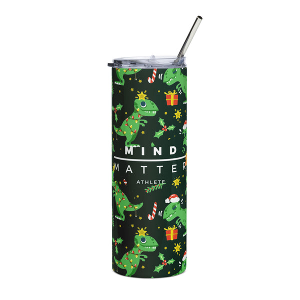 Christmas Dino MM- Stainless steel tumbler