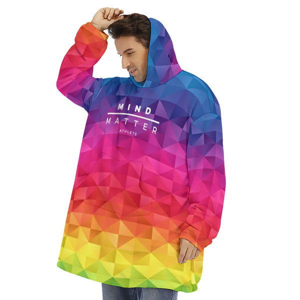 M/M Rainbow- Unisex Sherpa Fleece Hoodie/Parka