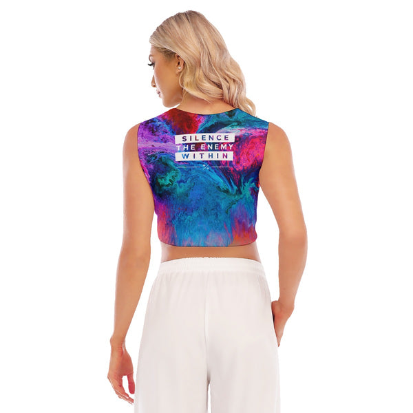 Marble M/M- Women's Sleeveless Cropped Top