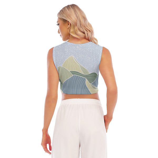 Hill Side- Women's Sleeveless Cropped Top