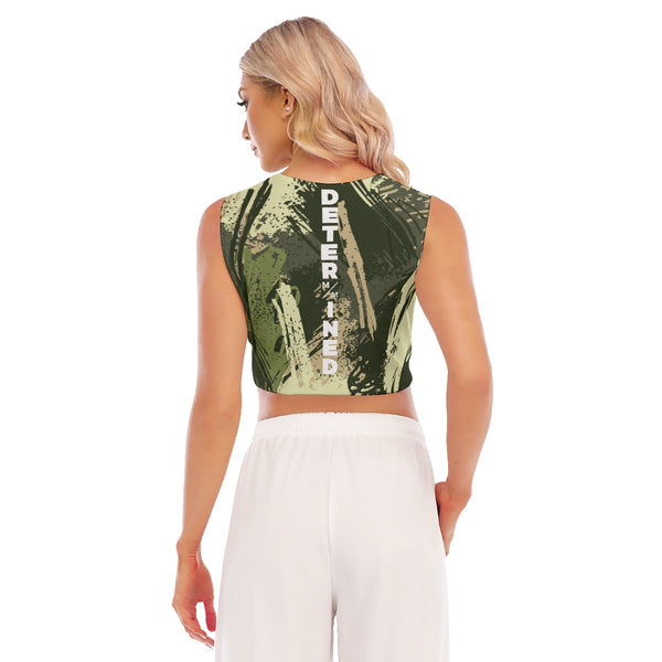 Forest- Women's Sleeveless Cropped Top