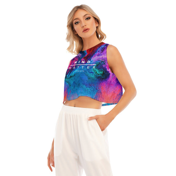 Marble M/M- Women's Sleeveless Cropped Top