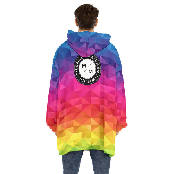M/M Rainbow- Unisex Sherpa Fleece Hoodie/Parka