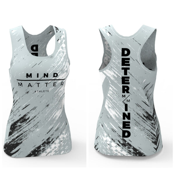 MM Determined GREY- WOMEN'S Performance Singlet