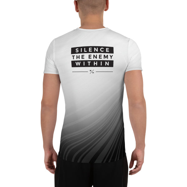 M/M Athlete Black/White Fade- Men's Athletic T-shirt