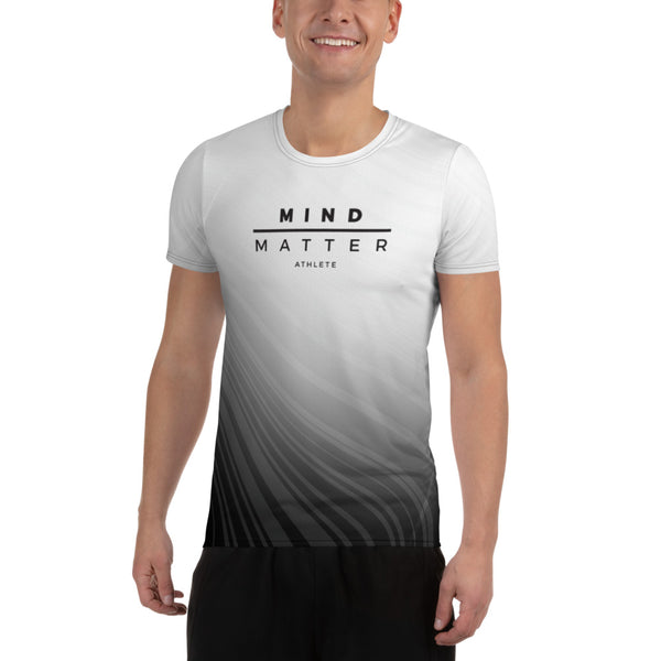 M/M Athlete Black/White Fade- Men's Athletic T-shirt