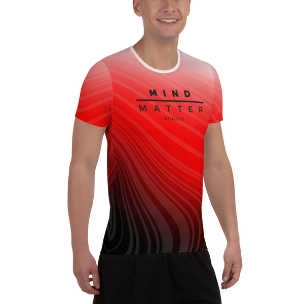 M/M Athlete Red/White Fade- Men's Athletic T-shirt