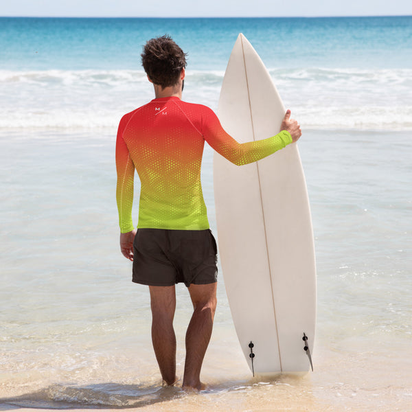 Red& Yellow Determined- Men's Rash Guard