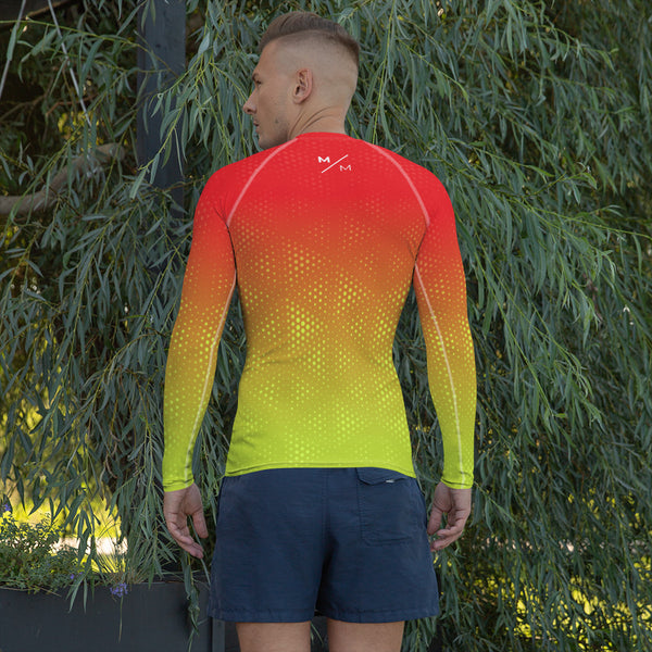 Red & Yellow Determined- Men's performance Long Sleeve