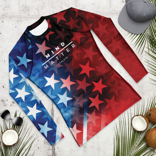 M/M Murica- Men's Rash Guard (Runs Small Size Up)