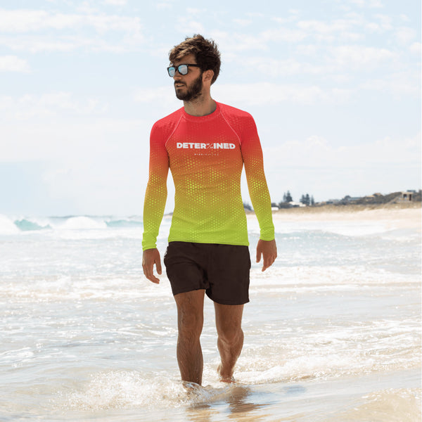 Red& Yellow Determined- Men's Rash Guard