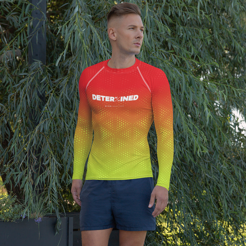 Red & Yellow Determined- Men's performance Long Sleeve
