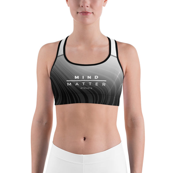 M/M Athlete White/Black Fade- Sports bra