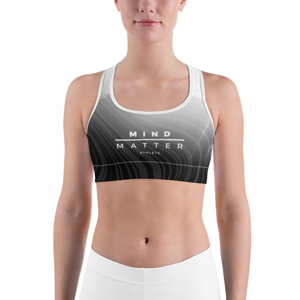 M/M Athlete White/Black Fade- Sports bra