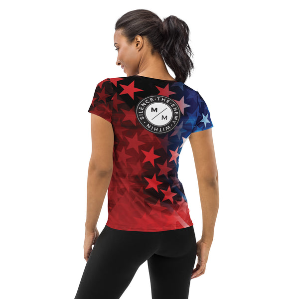 Stars and Stripes- Women's Running Athletic T-shirt