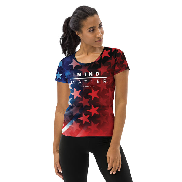 Stars and Stripes- Women's Running Athletic T-shirt