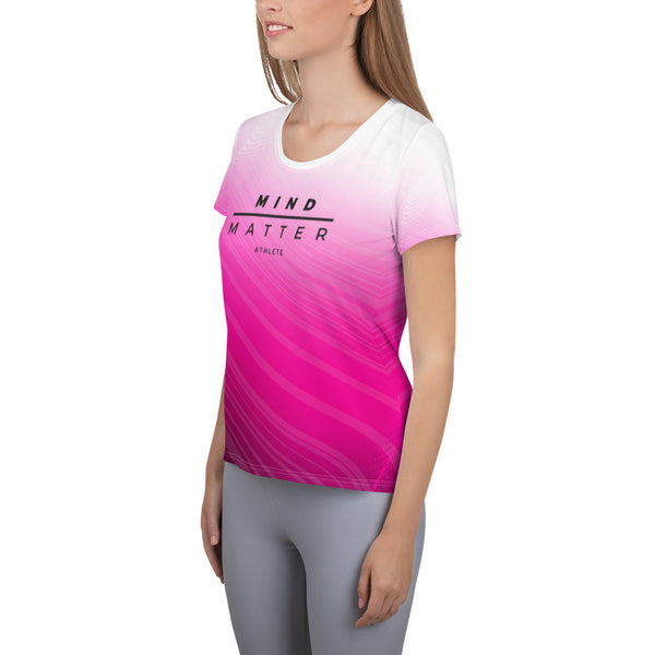 M/M Athlete Pink/White Fade- Womens Athletic T-Shirt – Mind Over