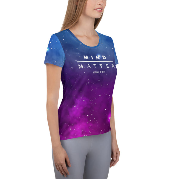 Galaxy- Running Women's Athletic T-shirt