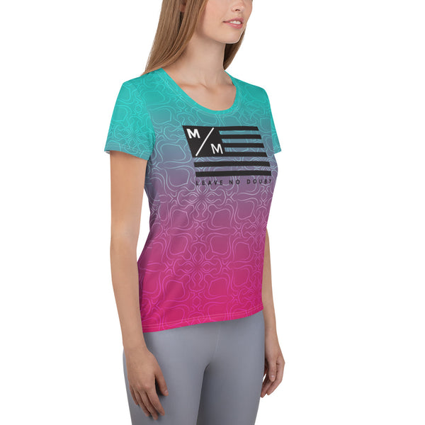 TP MM Flag- Running Women's Athletic T-shirt