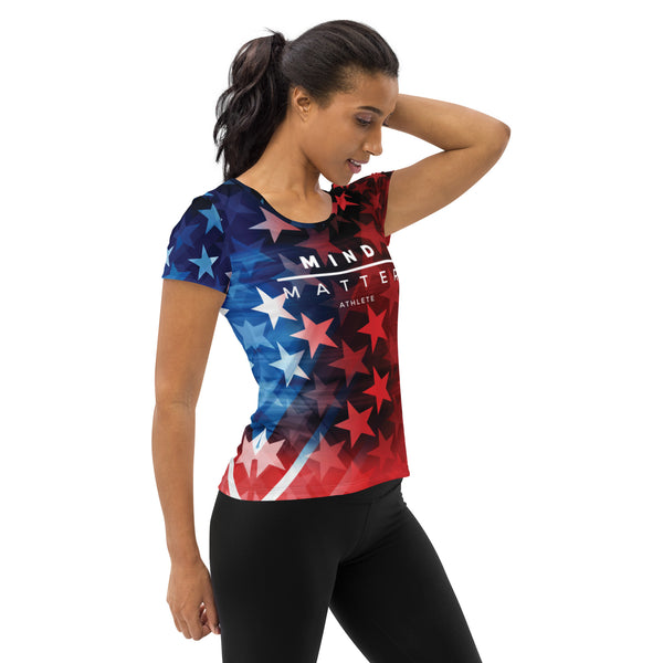 Stars and Stripes- Women's Running Athletic T-shirt