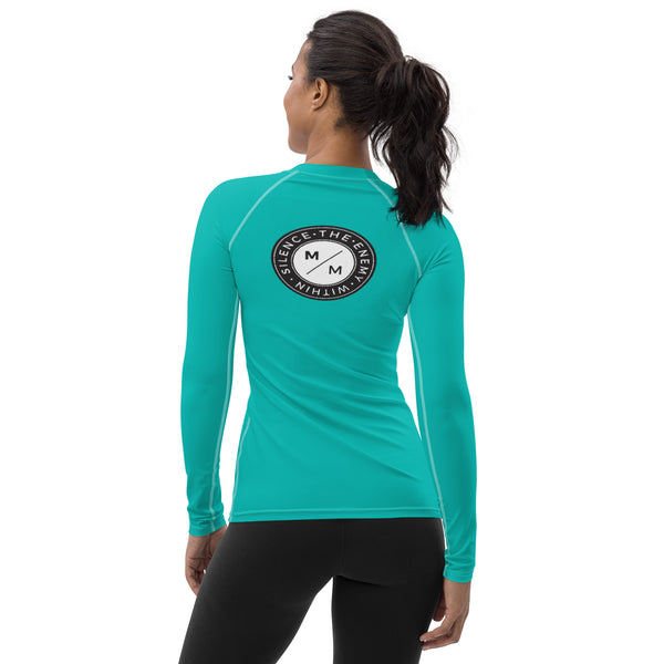 Teal M/M- Women's Rash Guard