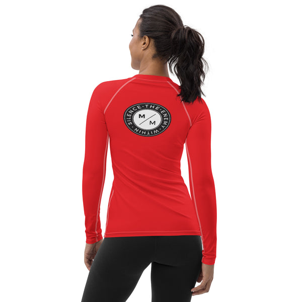 Red M/M- Women's Rash Guard