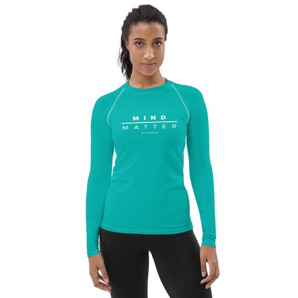 Teal M/M- Women's Rash Guard