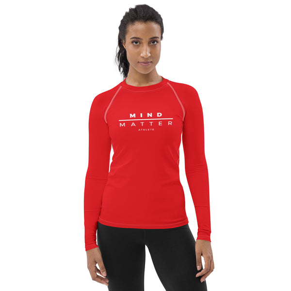 Red M/M- Women's Rash Guard