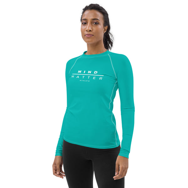 Teal M/M- Women's Rash Guard